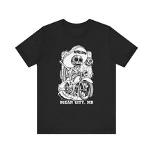 Load image into Gallery viewer, Skeleton Biker Style Unisex Jersey Short Sleeve Tee