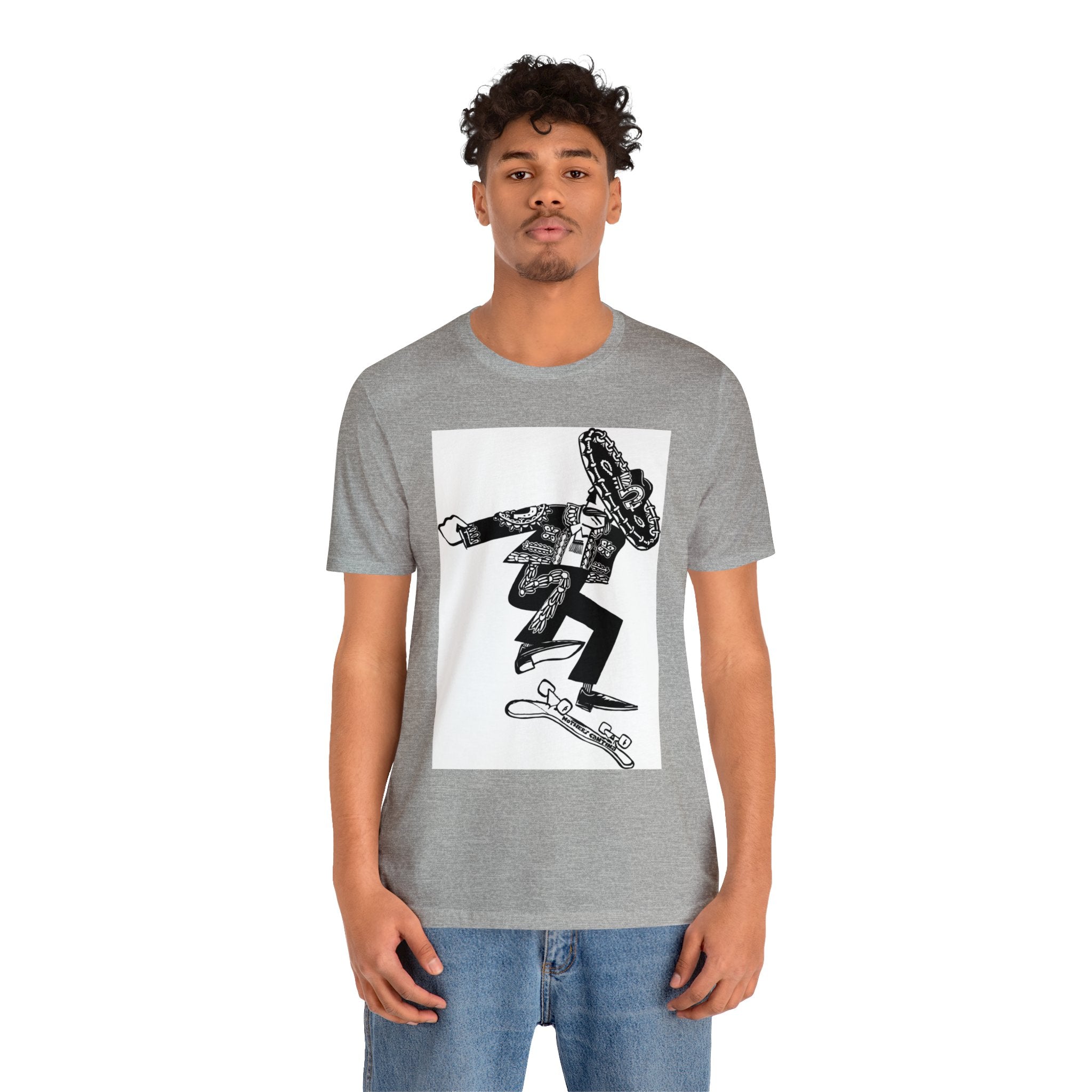 Mariachi Skateboarder Unisex Jersey Short Sleeve Tee